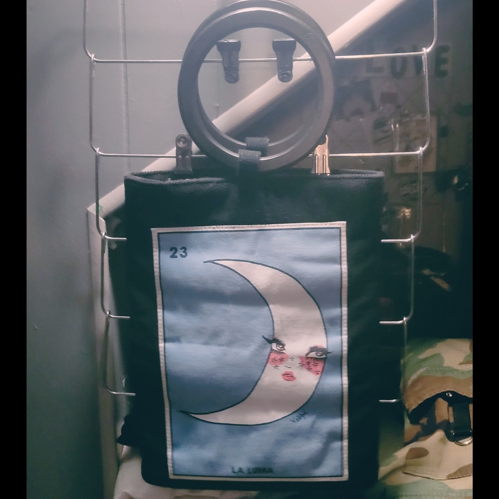 RARE Valfre Black and Blue La Luna Shoulder Bag - Picture 6 of 6